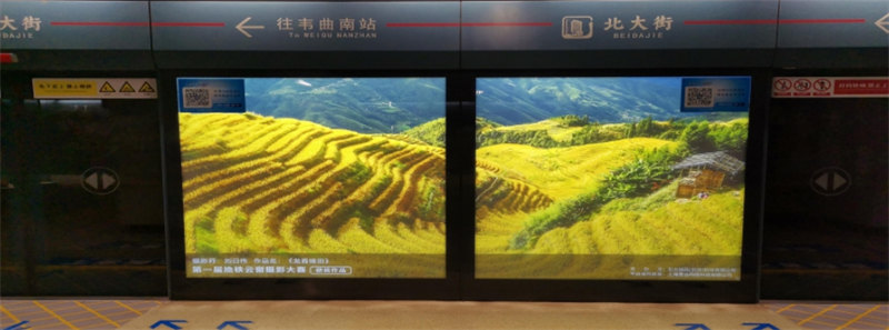 北大街屏蔽門投影